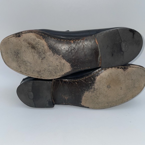 Mercanti Fiorenti Italy)‎ black leather Horse-Bit Dress Loafers sz 10.5 D - Picture 11 of 12